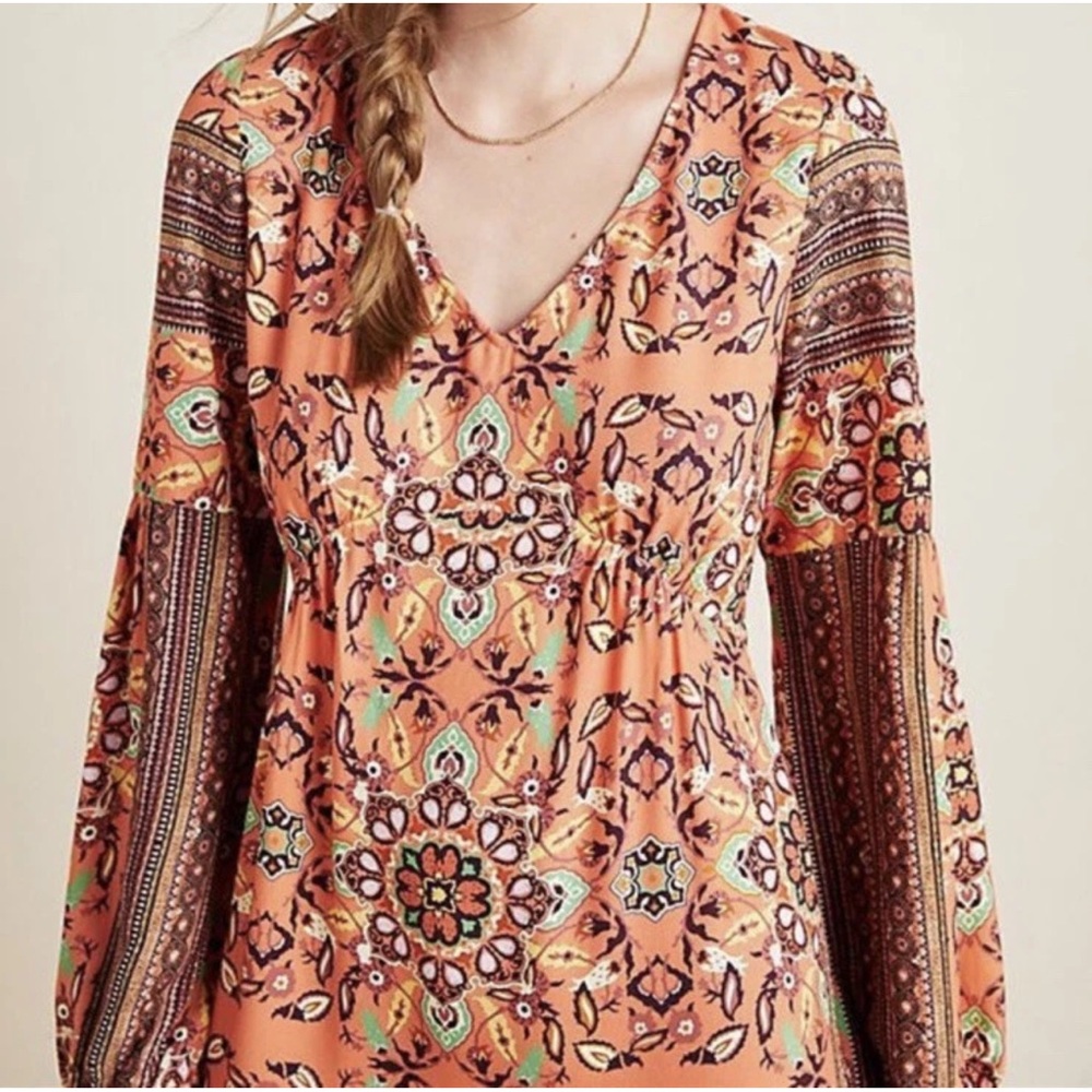 FARM Rio Peach Mosaic Print Maxi Dress - Picture 4 of 12